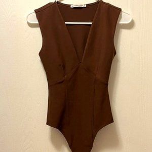 Abercrombie & Fitch XS Brown sleeveless bodysuit